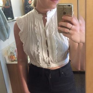 ANTHROPOLOGIE WHITE CROP TOP 💫